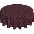 thumbnail image 1 of Round Tablecloth 60 Inch, Tartan Plaid Circular Table Cover Water Resistant Table Cloth Decorative Tablecloths for Kitchen Dinning Tabletop Outdoor, 1 of 8