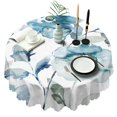 thumbnail image 1 of Round Tablecloth 60 Inch Waterproof Table Cover Polyester flower Stain Wrinkle Free for Events, 1 of 5