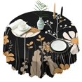 thumbnail image 1 of Round Tablecloth 60 Inch Waterproof flower Polyester Table Cover Stain Wrinkle Free for Dining Room, 1 of 5