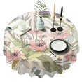 thumbnail image 1 of Round Tablecloth 60 Inch flower Tablecloth Polyester Waterproof Stain Wrinkle Free for Dining Area, 1 of 5