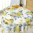 thumbnail image 1 of Round Tablecloth 60 inch, Floral Round Table Cloth, Stain Resistance, Water Repellent and Wrinkle-Free, Fall Flower Circle Tablecloth for Home Kitchen Dining Party Patio Indoor and Outdoor Use, 1 of 5