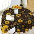 thumbnail image 1 of Round Tablecloth 60 inch, Floral Round Table Cloth, Stain Resistance, Water Repellent and Wrinkle-Free, Sunflower Circle Tablecloth for Home Kitchen Dining Party Patio Indoor and Outdoor Use, 1 of 6