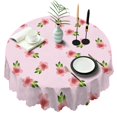thumbnail image 1 of Round Tablecloth 60 x 60 Inch flower Spring Summer Round for Picnic Party Dinner Table Cover, 1 of 5