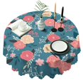 thumbnail image 1 of Round Tablecloth 60 x 60 Inch flower Table Cover Spring Summer Round for Picnic Party Dinner, 1 of 5