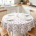 thumbnail image 1 of Round Tablecloth, 60in 4th Of July Patriotic Star Table Cover, Waterproof Stain-Resistant Washable Fabric, Reusable Cloth for Party, Kitchen, Dining Room & Home Decor Use, 1 of 6