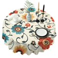 thumbnail image 1 of Round Tablecloth 60x60 Inch Round Spring Summer Table Cover flower for Dinner Party Picnic, 1 of 5