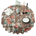 thumbnail image 1 of Round Tablecloth 60x60 Inch Round flower Table Cover for Spring Summer Party Picnic Dinner, 1 of 5