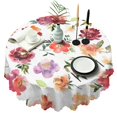 thumbnail image 1 of Round Tablecloth 60x60 Inch Spring Summer flower Table Cover Round for Party Picnic Dinner, 1 of 5