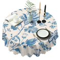 thumbnail image 1 of Round Tablecloth 60x60 Inch flower Flowers Spring Summer Table Cover for Party Picnic Dinner, 1 of 5
