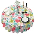 thumbnail image 1 of Round Tablecloth 60x60 Inch flower Table Cover Round Spring Summer for Party Picnic Dinner, 1 of 5
