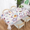 thumbnail image 1 of Round Tablecloth 60x86 Inch Water Resistant Table Cover Independence Day Tablecloth, 1 of 5