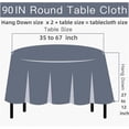 thumbnail image 1 of Round Tablecloth 90 Inch Lace Rustic Macrame Embroidered Fabric Table Cloths Dining Table Cover for Harvest Dresser Decor Farmhouse, 1 of 7