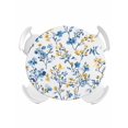 thumbnail image 1 of Round Tablecloth Blue Yellow Florl Print Elastic Edge Fitted Rustic Wild Flowers Pattern Plastic Table Cover,Waterproof Oil Proof for Dinner,Outdoor, Picnic, 45"- 54" DIA Tables, 1 of 8