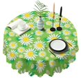 thumbnail image 1 of Round Tablecloth Daisy Print 60 Inch Table Cover Wrinkle Free Fabric Kitchen Dining, 1 of 5