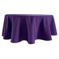 thumbnail image 1 of Round Tablecloth Durable Wrinkle Resistant Polyester Fabric Easy Clean Stylish Versatile Cover For Home Pub Restaurant All Daily Occasions,Purple, 1 of 6
