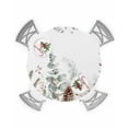 thumbnail image 1 of Round Tablecloth with Elastic Christmas Waterproof Stain-proof Table Cover Wipeable Fitted Table Cloths for 55"-60" Round Tables Dining Kitchen Indoor Outdoor Use, 1 of 6