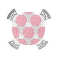 thumbnail image 1 of Round Tablecloth with Elastic Pink Gray Flower Hydrangea Waterproof Stain-proof Table Cover Wipeable Fitted Table Cloths for 55"-60" Round Tables Dining Kitchen, 1 of 6