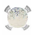 thumbnail image 1 of Round Tablecloth with Elastic Spring Flower Plant Vintage Flowers Blue Eucalyptus Leaves Waterproof Stain-proof Table Cover Wipeable Fitted Table Cloths for 36"-44" Round Tables Dining Kitchen, 1 of 6