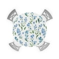 thumbnail image 1 of Round Tablecloth with Elastic Spring Summer Light Blue Flowers Simple Floral Farm Waterproof Stain-proof Table Cover Wipeable Fitted Table Cloths for 45"-54" Round Tables Dining Kitchen, 1 of 6