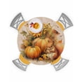 thumbnail image 1 of Round Tablecloth with Elastic Thanksgiving Sunflowers and Pumpkin with Squirrel Beige Waterproof Stain-proof Table Cover Wipeable Fitted Table Cloths for 36"-44" Round Tables Dining Kitchen, 1 of 6