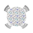 thumbnail image 1 of Round Tablecloth with Elastic Tuil Dandelion Flowers Plants Waterproof Stain-proof Table Cover Wipeable Fitted Table Cloths for 55"-60" Round Tables Dining Kitchen, 1 of 6