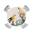 thumbnail image 1 of Round Tablecloth with Elastic Vintage Flowers and Parrots Birds Waterproof Stain-proof Table Cover Wipeable Fitted Table Cloths for 36"-44" Round Tables Dining Kitchen, 1 of 6