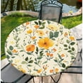 thumbnail image 1 of Round Tablecloth Fitted with Elastic, Fits for Table Round, Water Proof, Easy to Clean 54"-58" Table, 60Inch Tablecover, Wildflower, 1 of 7