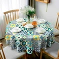 thumbnail image 1 of Round Tablecloth Floral Tablecloths 60 Inch Table Cover Wrinkle-Free Table Cloths for Home Kitchen Decor for Dining Buffet Parties and Camping Patio Indoor Outdoor, 1 of 5