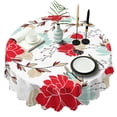 thumbnail image 1 of Round Tablecloth Flowers Spring Summer 60 x 60 Inch Round flower Table Cover for Party Dinner, 1 of 5