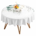thumbnail image 1 of Round Tablecloth Green Floral Eucalyptus Waterproof Oil Proof Polyester Table Cloth Cover Decor for Home Dining Outdoor,Patio,Parties, 60" Dia. Rustic Watercolor Leaves Botanical, 1 of 9