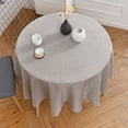 thumbnail image 1 of Round Tablecloth Khaki Table Cover Cotton Linen Table Cloth for Hotel Banquet Birthday Party Tables Decoration (Light Khaki,Diameter 90cm), 1 of 6