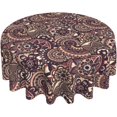 thumbnail image 1 of Round Tablecloth Mandala Vintage Ethnic Table Cloths Waterproof Table Cover for Wedding Party Dining Holiday Banquet 60in, 1 of 6