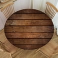 thumbnail image 1 of Round Tablecloth Old Oak Wooden Background Elastic Edge Table Covers for Indoor Outdoor, Fit for Diameter 36.2"-40.1" Round Table, Style 25, 1 of 4