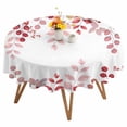 thumbnail image 1 of Round Tablecloth Red Christmas Eucalyptus Leaf Waterproof Oil Proof Polyester Table Cloth Cover Decor for Home Dining Outdoor,Patio,Parties, 60" Dia. Botanical Winter Floral White, 1 of 9