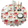 thumbnail image 1 of Round Tablecloth Spring Summer 60x60 Inch Round flower Table Cover for Party Dinner Picnic, 1 of 5