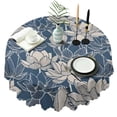 thumbnail image 1 of Round Tablecloth Spring Summer 60x60 Inch flower Table Cover Round for Dinner Party Picnic, 1 of 5