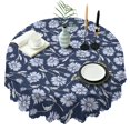 thumbnail image 1 of Round Tablecloth Spring Summer flower 60x60 Inch Round Table Cover for Party Dinner Picnic, 1 of 5