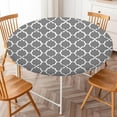 thumbnail image 1 of Round Tablecloth Stretch Round Fitted Tablecloth with Elastic Spandex Table Cloth Round Cover Washable Dining Table Protector for Indoor Outdoor Round Dining Table, 1 of 6