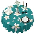 thumbnail image 1 of Round Tablecloth Table Style Cover 60 Inch Polyester Waterproof Stain Wrinkle Free flower Design, 1 of 5