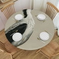 thumbnail image 1 of Round Tablecloth Two Japanese Cranes Flying Traditional Painting Printed Picnic Table Cloth,Round Fitted Tablecloth, 1 of 8
