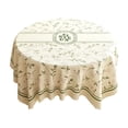 thumbnail image 1 of Round Tablecloth, Washable Table Cover, Stain Resistant Polyester Tablecloth for Coffee Table, Dining Table, Living Room, Bedroom, 1 of 7
