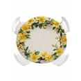 thumbnail image 1 of Round Tablecloth Watercolor Yellow Floral Elastic Edge Fitted Vintage Rustic Tropical Plastic Table Cover,Waterproof Oil Proof for Dinner,Outdoor, Picnic, 45"- 54" DIA Tables, 1 of 8