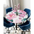 Round Tablecloth Waterproof, Elastic Edged Table Cloth farmhouse Round