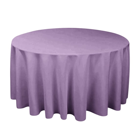 Round Tablecloth, Waterproof & Stain Resistant Table Cloth Wrinkle Free Fabric Washable Polyester Table Cover for Spring/Party/Outdoor(55Inch,Light Purple)