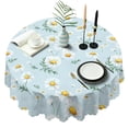 thumbnail image 1 of Round Tablecloth Wrinkle Free 60 Inch Daisy Table Cover Kitchen Dining, 1 of 5