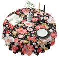 thumbnail image 1 of Round Tablecloth flower 60x60 Inch Round Spring Summer Table Cover for Party Picnic Dinner, 1 of 5