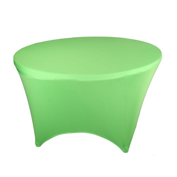 Round Tablecloth with Four Corner Elastic Bands for Secure Fit on Large Circular Dining Tables