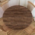 thumbnail image 1 of Round Tablecloths with Elastic Edged Seamless Wood Floor Texture Background Table Covers for Indoor Outdoor Party Picnic, Fit for Diameter 24.2"-28.1" Round Table, Style 72, 1 of 4