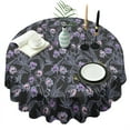 thumbnail image 1 of Round Tablecloths Goth Skull Gothic Table Cloth Water Resistant Fabric Spill-Proof Wrinkle Free Soft Table Covers for Dining Kitchen Parties Washable Tabletop Cover 60x60 Inch, 1 of 5