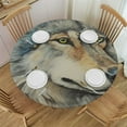 thumbnail image 1 of Round Tablecloths Table Covers with Fitted Tablecloth Circular Tablecloths, 1 of 8